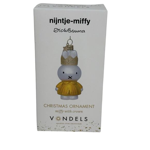 Miffy Vondels Christmas Ornament - Yellow with Crown - Picture 1 of 5